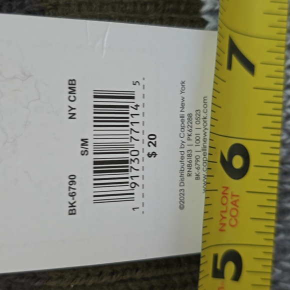 CAPELLI OF NEW YORK BRAND BOYS BLUE & GREEN WINTER HAT & GLOVES SMALL/MEDIUM - Picture 12 of 12